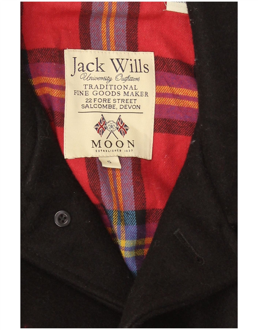 Giacca blazer a 3 bottoni da uomo Jack Wills UK 36 piccola lana nera