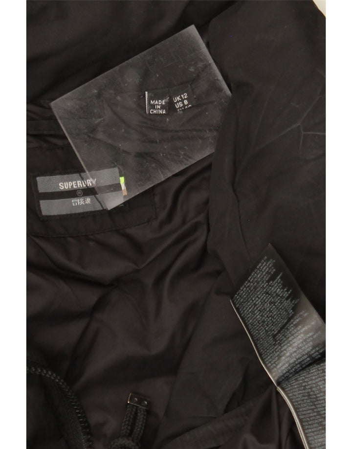 Cappotto imbottito da donna SUPERDRY UK 12 poliestere nero medio