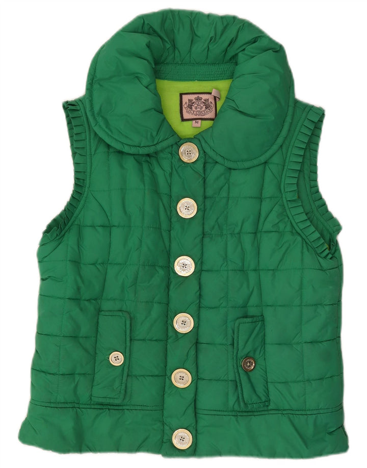 Gilet imbottito da donna Juicy Couture UK 14 Poliestere verde medio