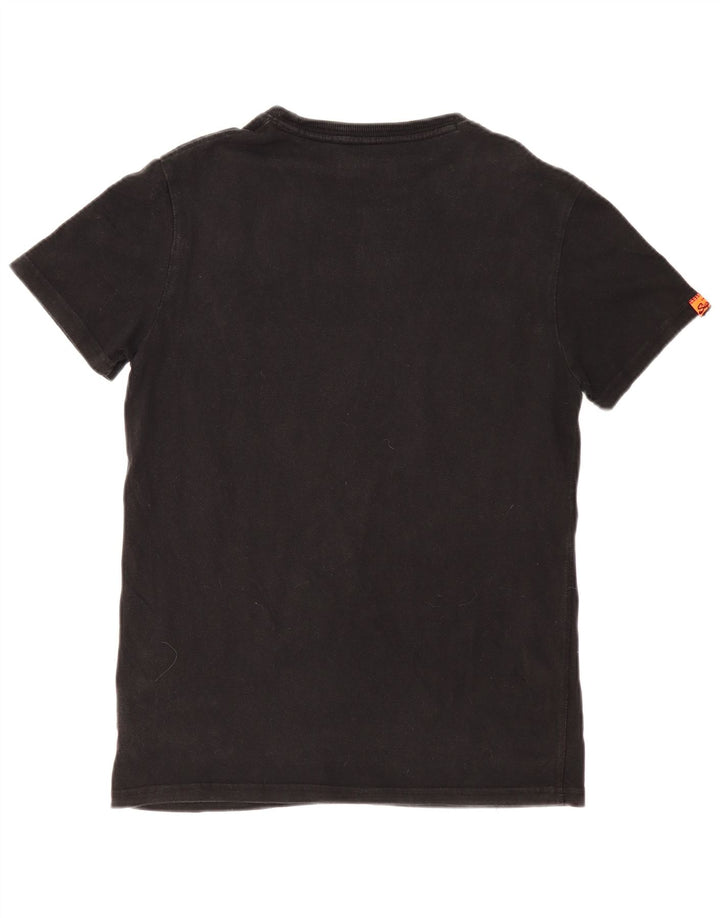 T-shirt grafica da uomo SUPERDRY Top in cotone nero medio