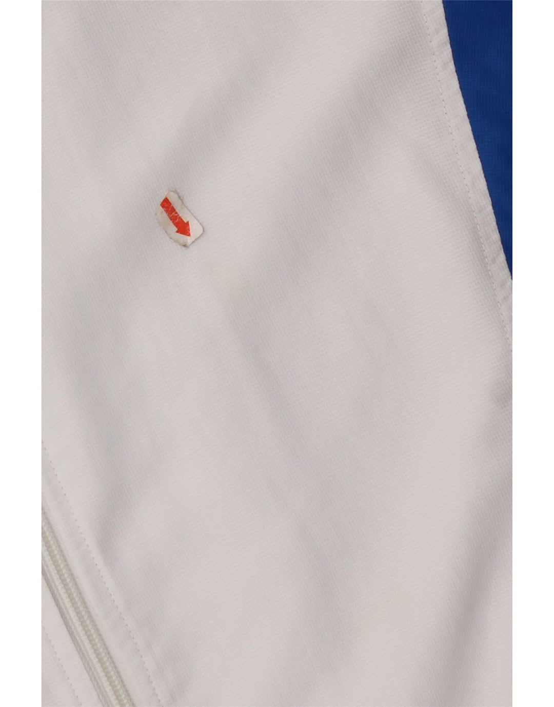 Giacca da tuta da uomo ASICS, giacca in poliestere color block bianco medio