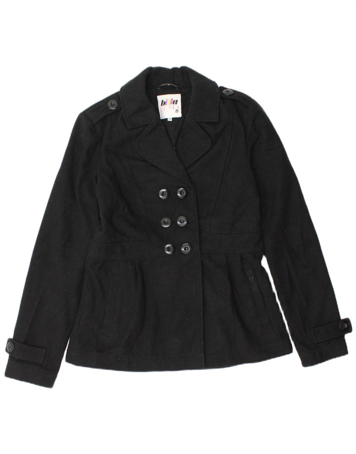 Cappotto da marinaio da donna BILLABONG UK 12 poliestere nero medio