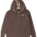 UNDER ARMOUR Maglione con cappuccio grafico da uomo con zip e collo color block grigio medio
