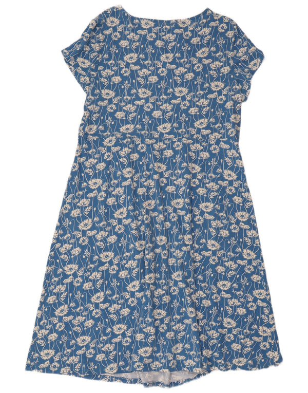 Abito a trapezio da donna Seasalt UK 18 XL Blu floreale