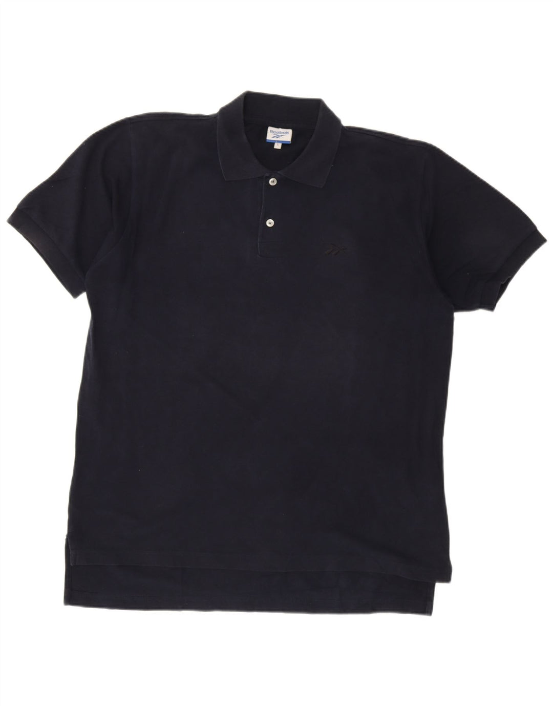 Polo Reebok da uomo grande in cotone blu navy