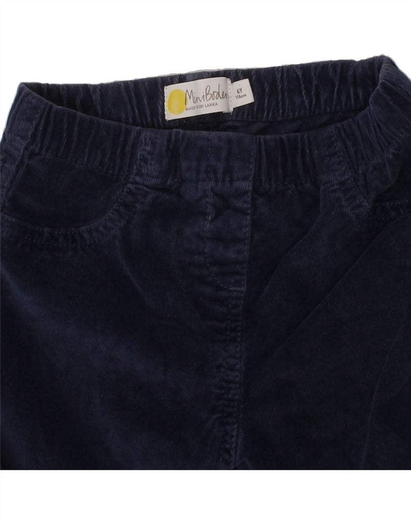 BODEN Girls Slim Corduroy Trousers 5-6 Years W20 L17 Navy Blue Cotton Vintage Boden and Second-Hand Boden from Messina Hembry 