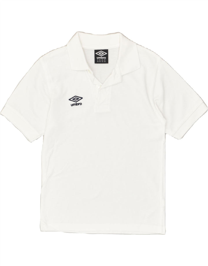 UMBRO Mens Polo Shirt 2XS White Cotton | Vintage Umbro | Thrift | Second-Hand Umbro | Used Clothing | Messina Hembry 