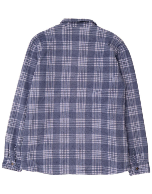 Camicia in pile da boscaiolo da uomo Volcom XL poliestere a quadri blu