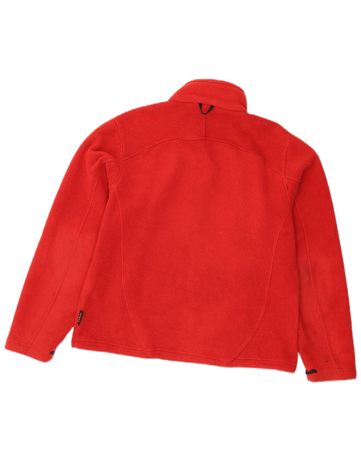 Giacca in pile foderata da donna Jack Wolfskin UK 16 grande poliestere rosso
