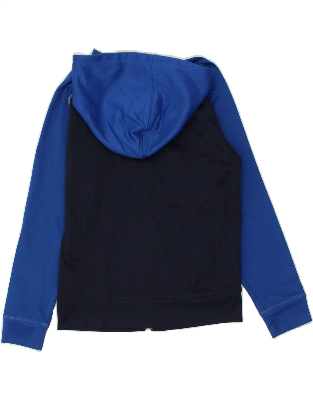 CHAMPION Boys Zip Hoodie Sweater 9-10 Years Medium Navy Blue Colourblock Vintage Champion and Second-Hand Champion from Messina Hembry 