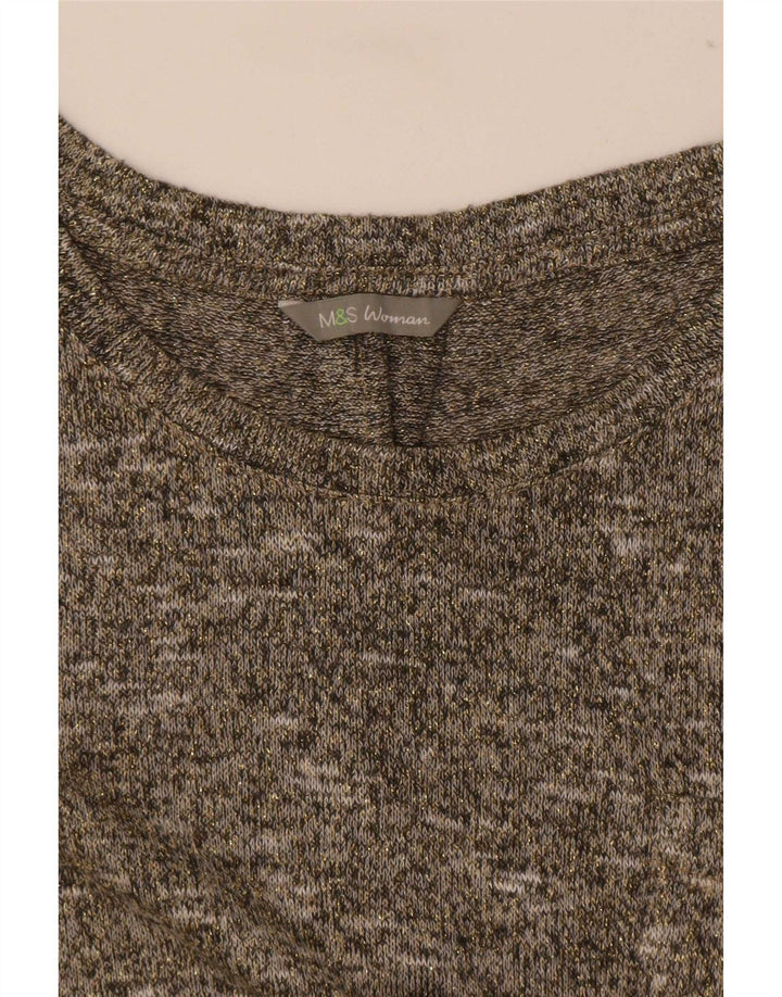 Maglietta da donna Marks & Spencer Top UK 14 Grigio medio chiazzato