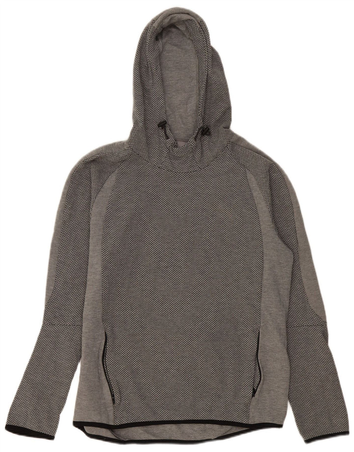 Felpa con cappuccio da uomo PUMA in cotone maculato grigio medio