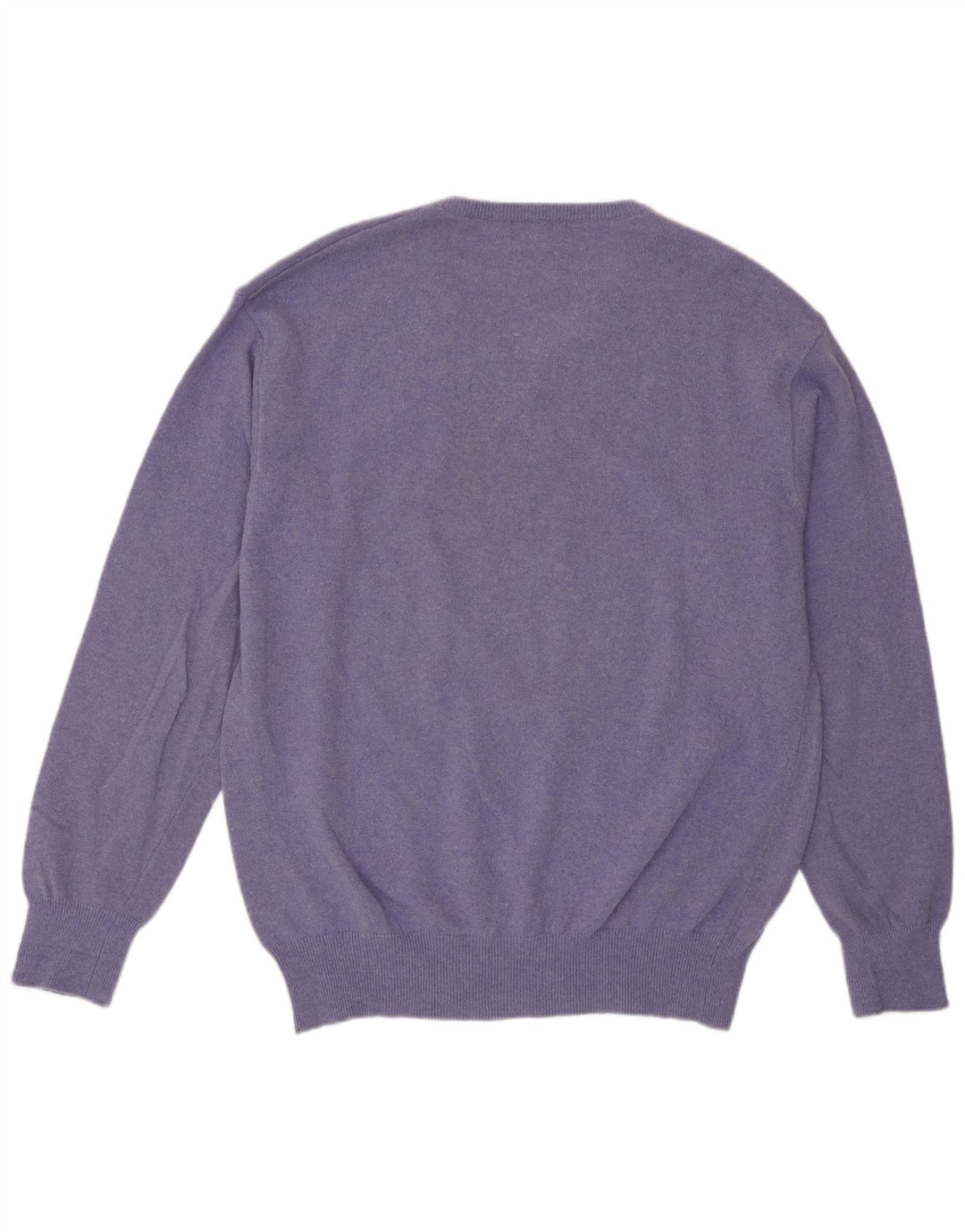 Maglione Kappa da uomo con scollo a V, grande lana d'agnello viola