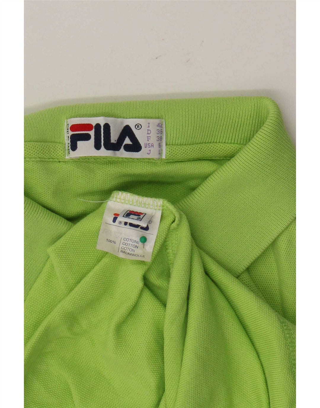Polo smanicata donna Fila IT 42 Cotone Verde Medio