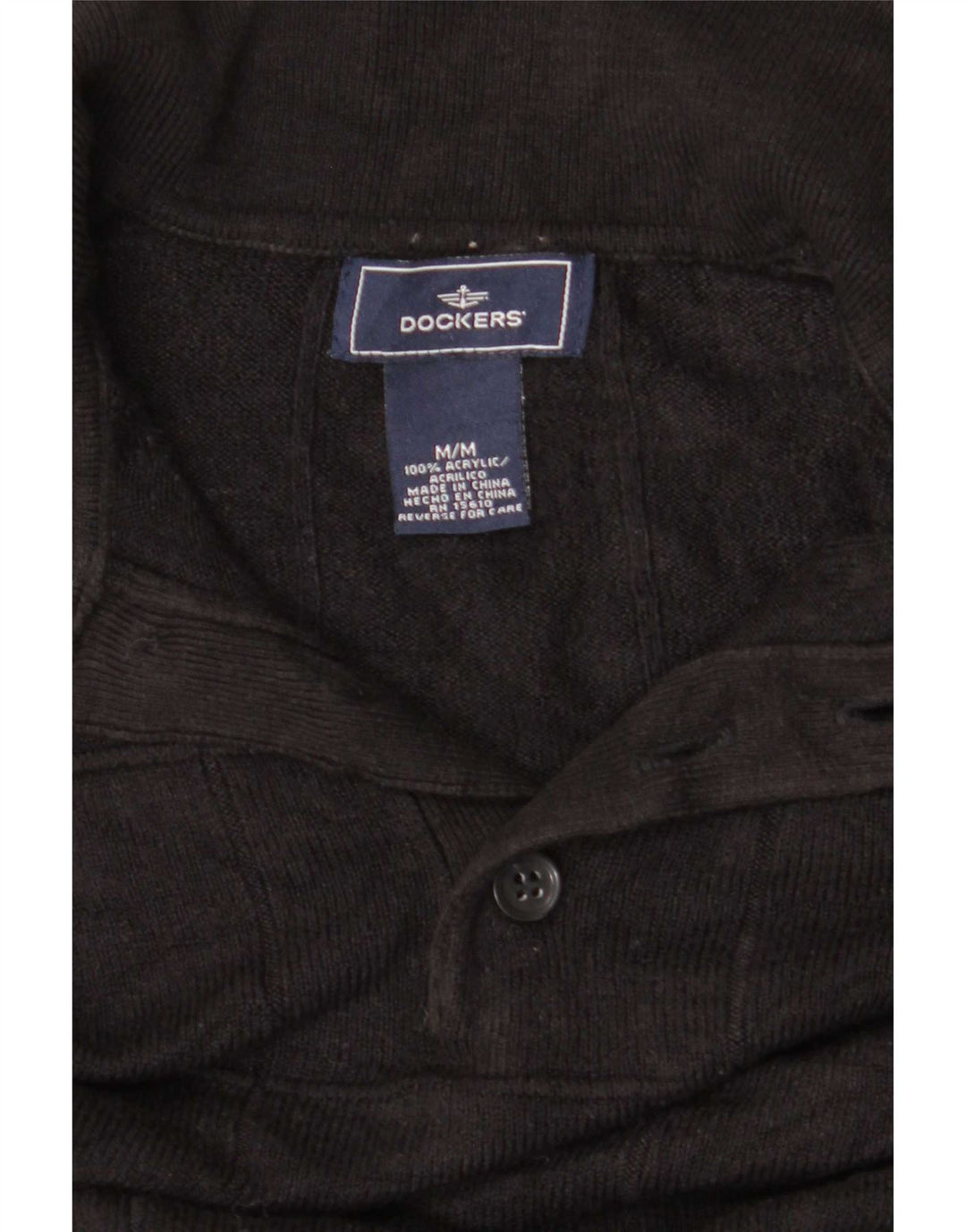 Maglione da uomo Dockers con collo alto, acrilico nero medio