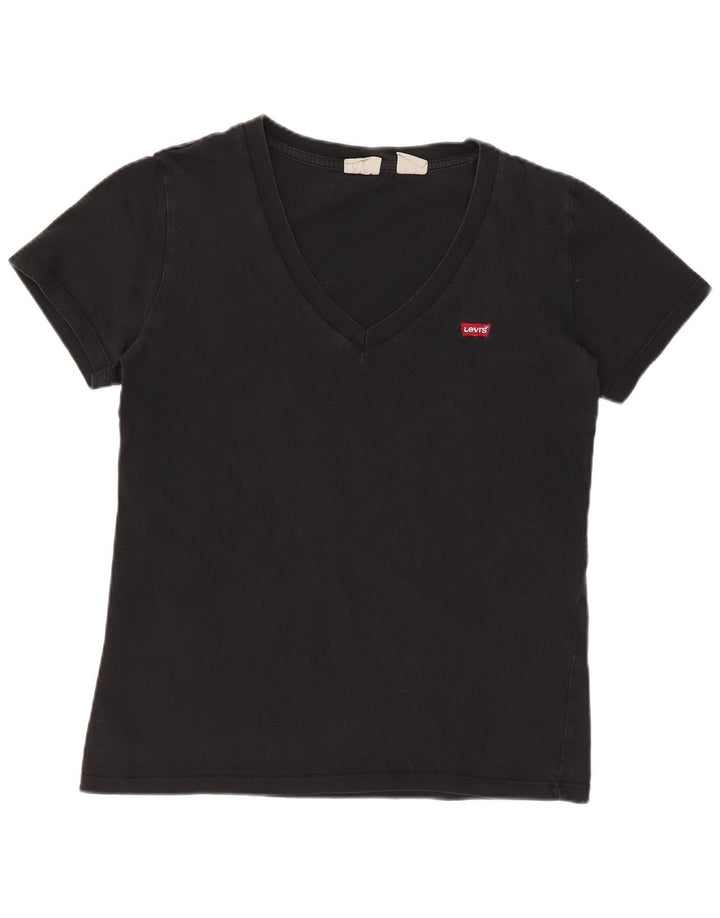 T-shirt da donna Levi's Top UK 2 2XS cotone nero