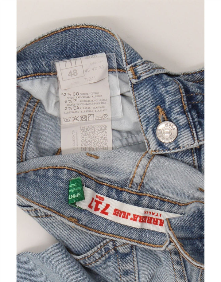Jeans Carrera Donna 717 Slim Distressed W33 L31 Cotone Blu