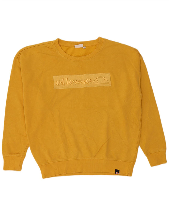 Felpa grafica da uomo Ellesse, maglione, cotone giallo medio