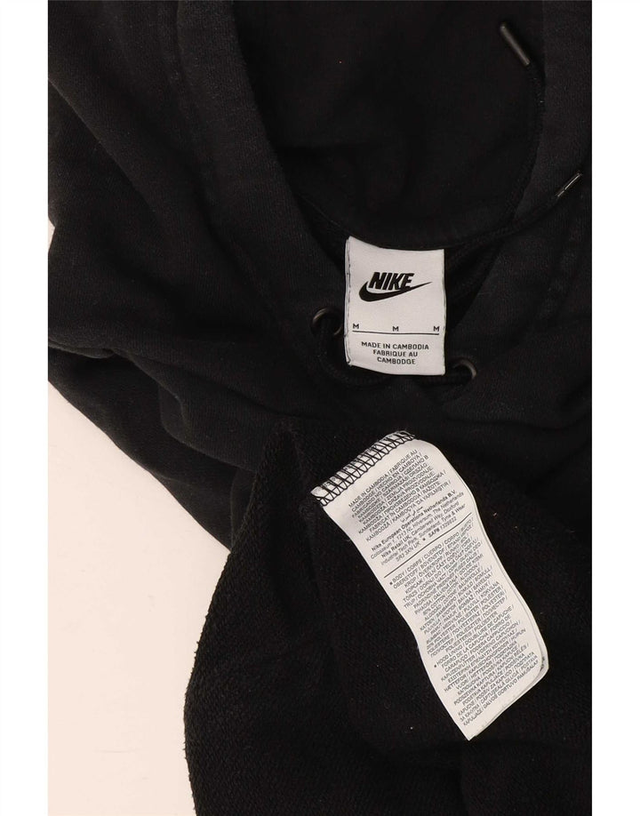 Maglia con cappuccio da donna Nike UK 14 cotone nero medio