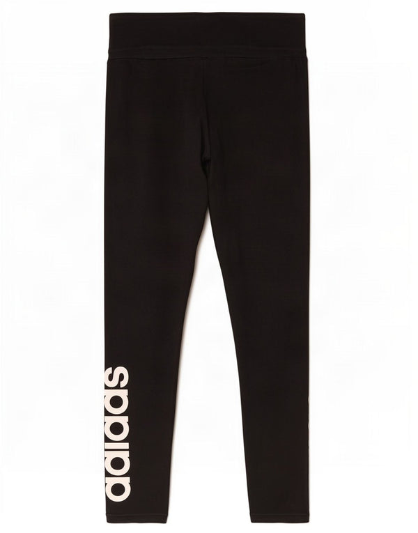 Leggings grafici da donna Adidas UK 12/14 cotone nero medio