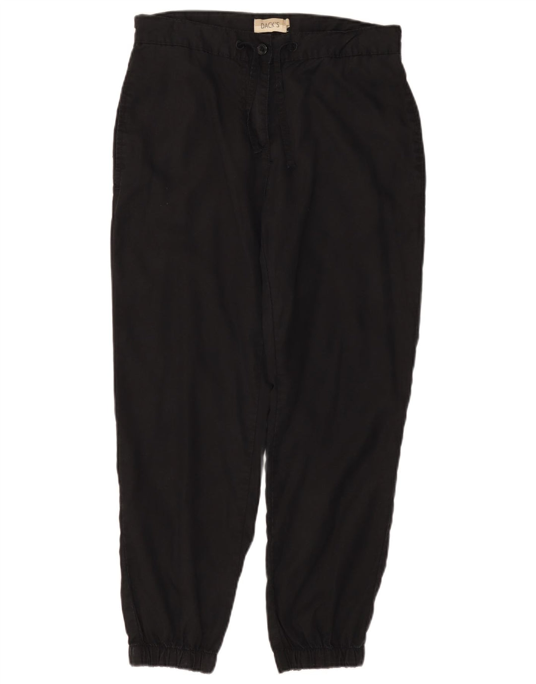 Pantaloni casual da jogging da donna DACK'S piccoli W27 L26 Tencel nero