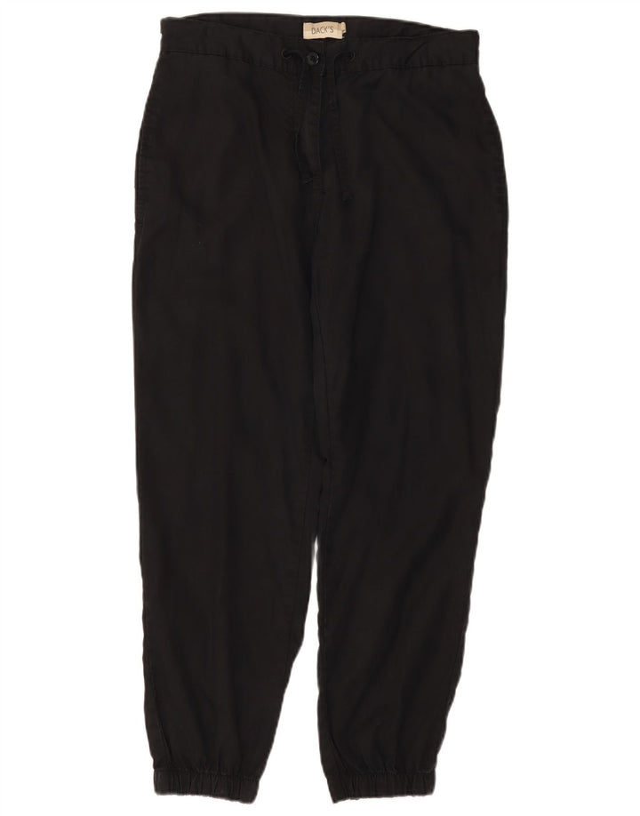 Pantaloni casual da jogging da donna DACK'S piccoli W27 L26 Tencel nero