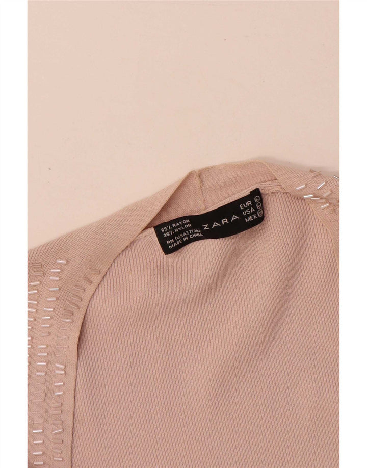 Camicetta da donna Zara Top UK 14 Large Rayon rosa