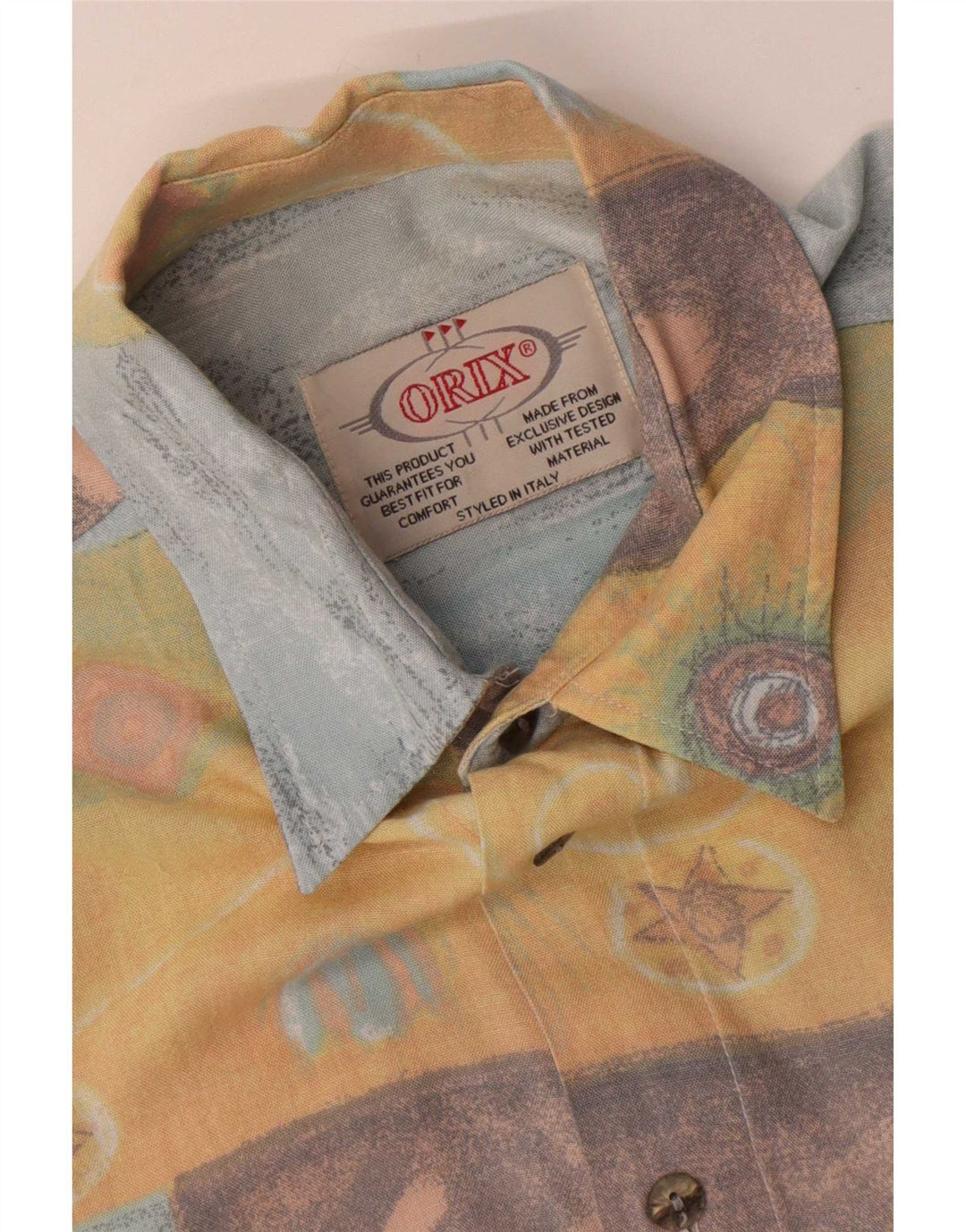 Camicia vintage da uomo patchwork medio multicolore