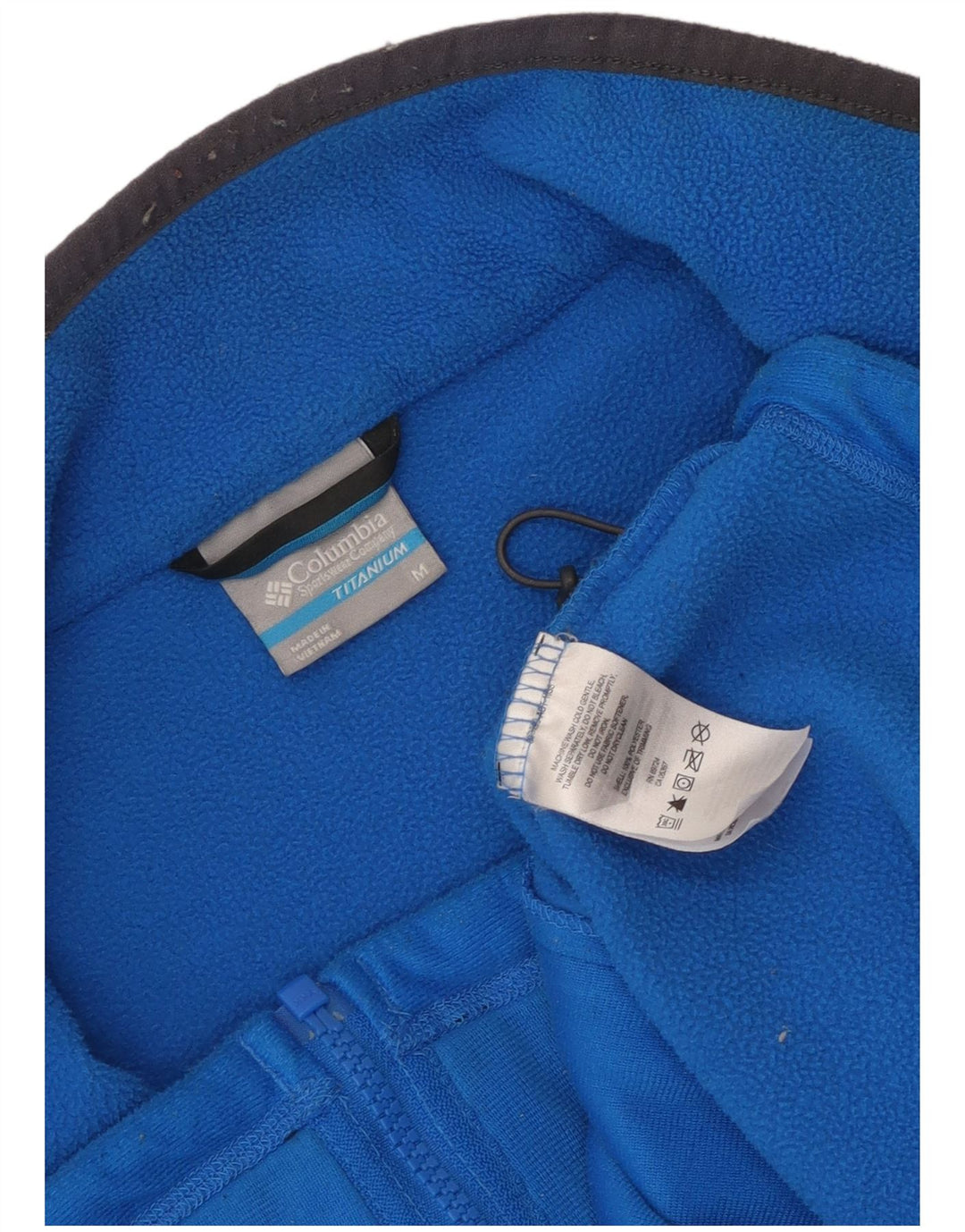 Giacca in pile Columbia da uomo in titanio UK 38 Poliestere blu medio