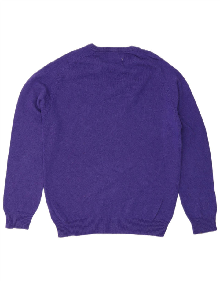 Maglione maglione vestibilità regolare da uomo Marks & Spencer in lana viola medio