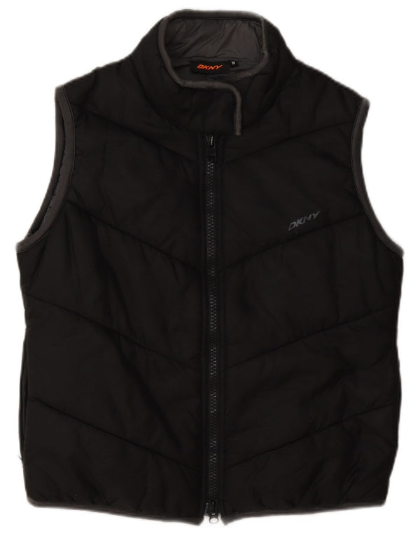 Gilet imbottito con grafica da donna Dkny UK 14 nylon nero medio