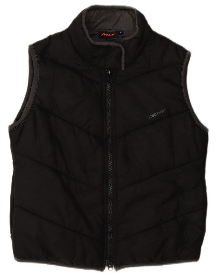 Gilet imbottito con grafica da donna Dkny UK 14 nylon nero medio