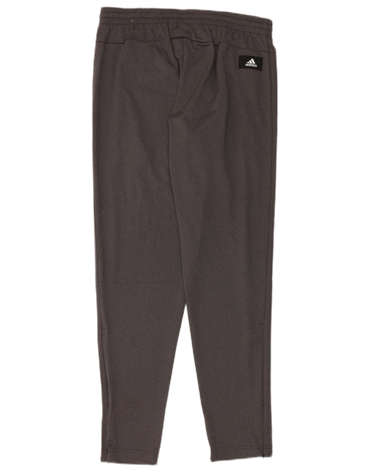 Pantaloni da tuta da uomo Adidas in poliestere grigio medio
