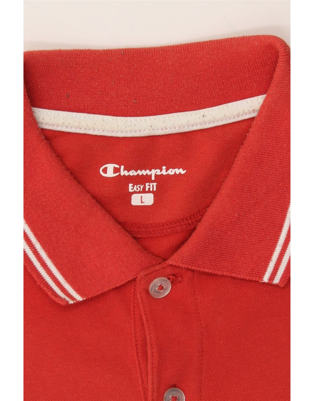 CHAMPION Mens Easy Fit Polo Shirt Large Orange Cotton Vintage Champion and Second-Hand Champion from Messina Hembry 
