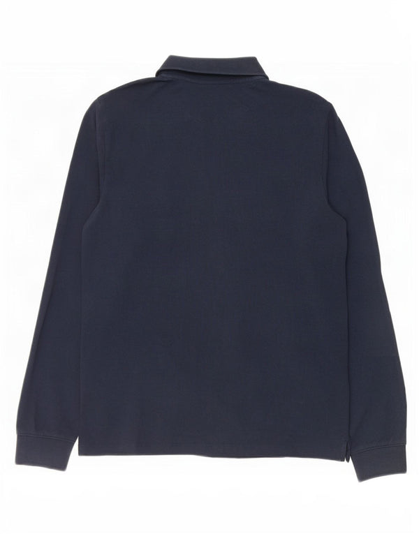 Polo da uomo slim fit a maniche lunghe Timberland in cotone blu navy medio