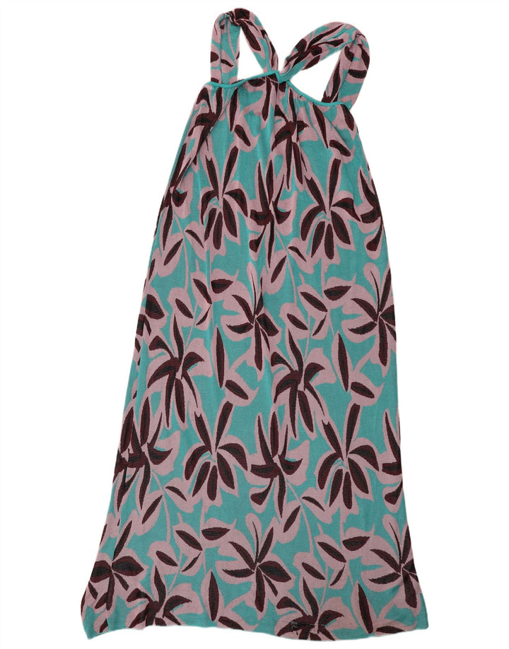 Maxi prendisole Zara da donna UK 12 Viscosa floreale blu medio