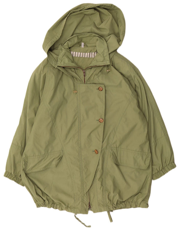 Galleria Giacca antipioggia oversize da donna con cappuccio UK 12 Poliestere verde medio