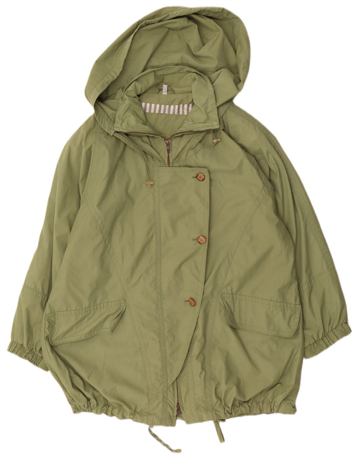 Galleria Giacca antipioggia oversize da donna con cappuccio UK 12 Poliestere verde medio
