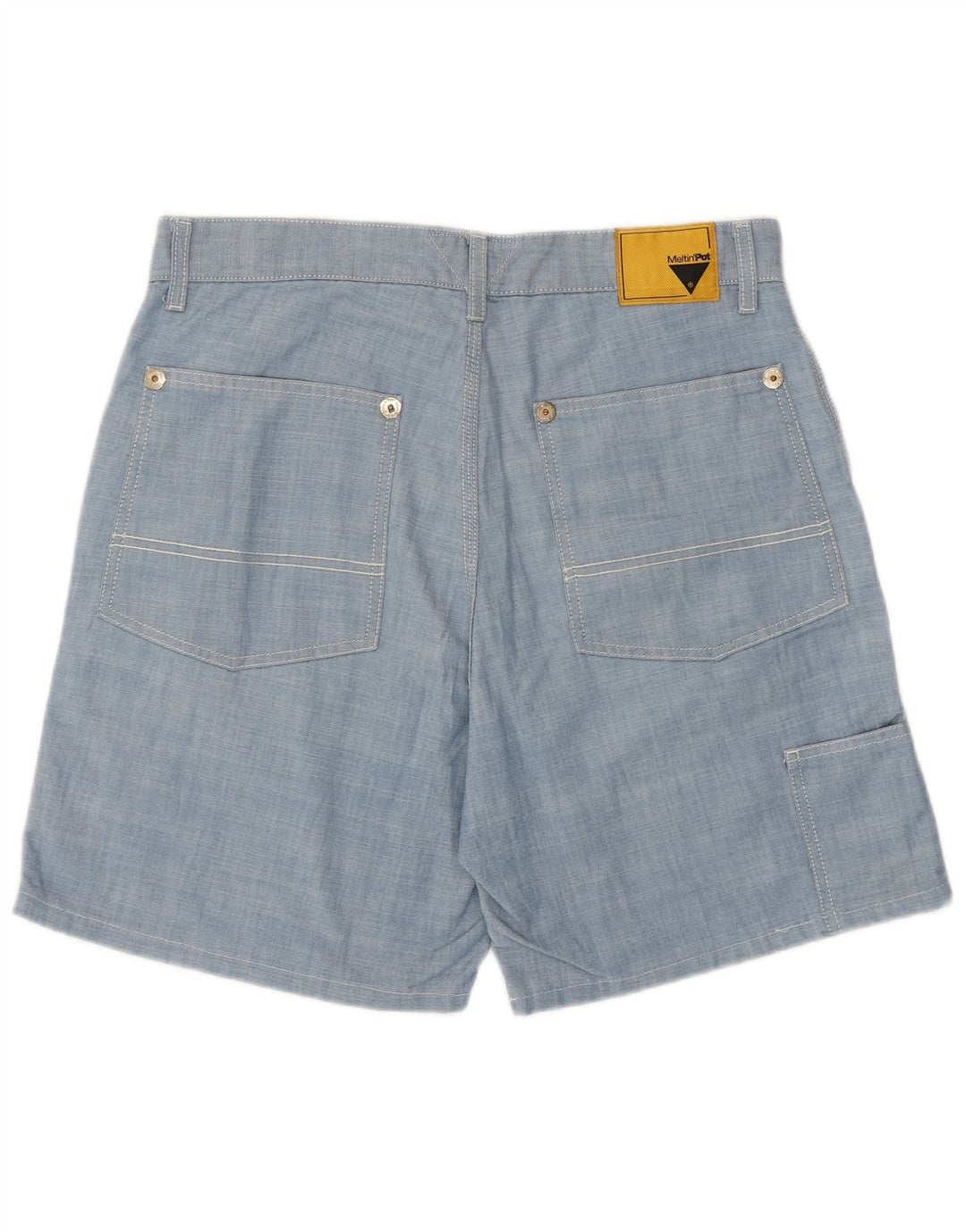 MELTIN' POT Mens Cargo Shorts W32 Medium  Blue