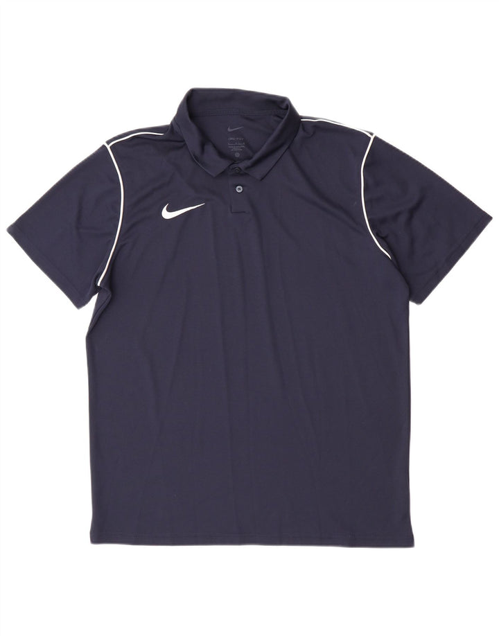 Polo Nike Dri Fit da uomo grande blu navy