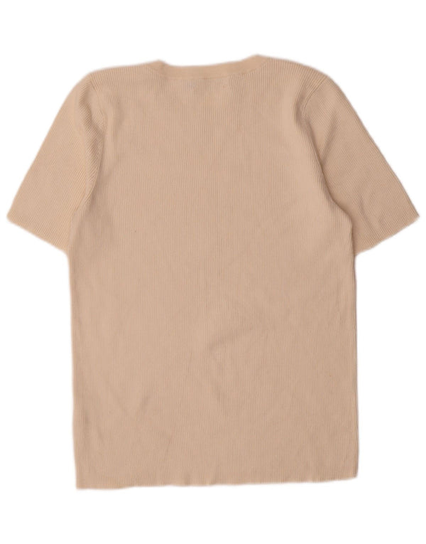 T-shirt da donna Ralph Lauren Top UK 14 grande cotone bianco sporco
