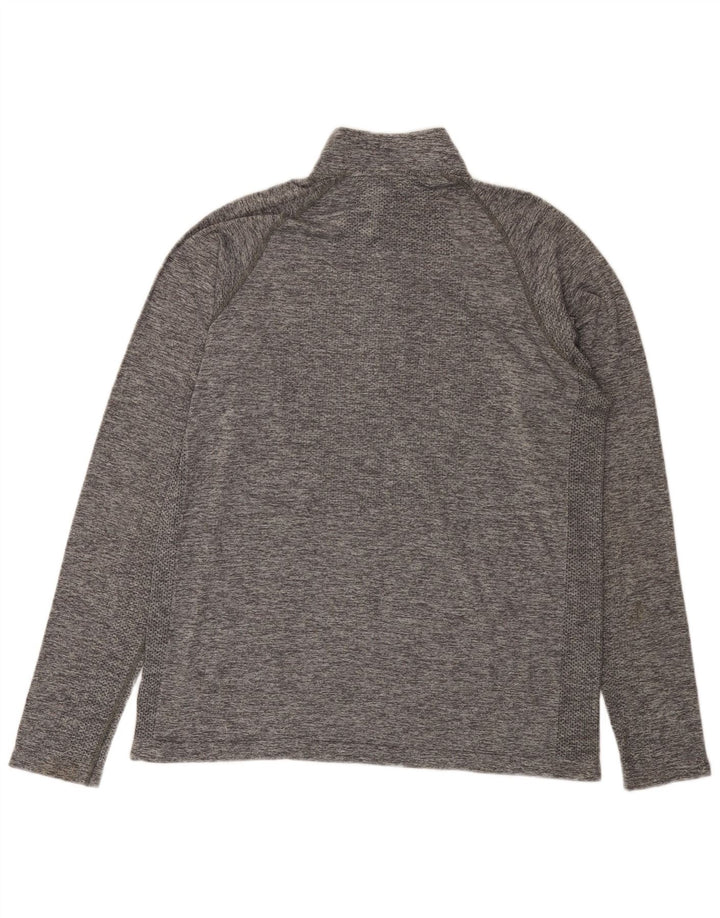 EDDIE BAUER Top da tuta pullover con zip e collo da uomo XL grigio chiazzato