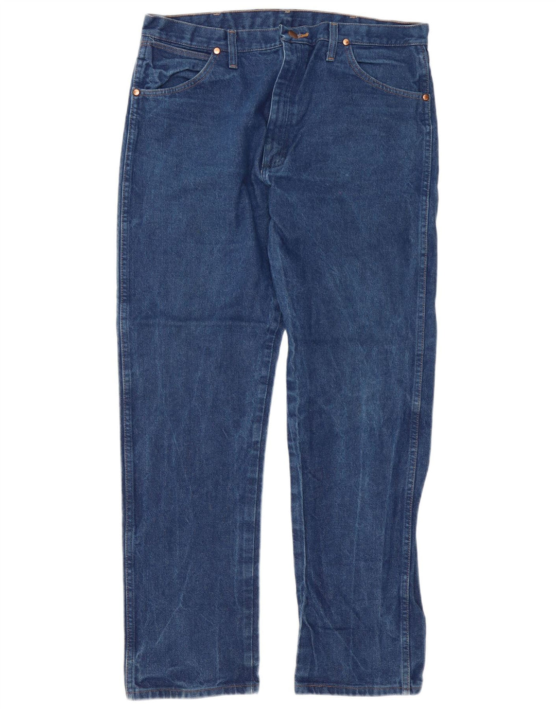 Jeans dritti da uomo Wrangler W37 L32 cotone blu