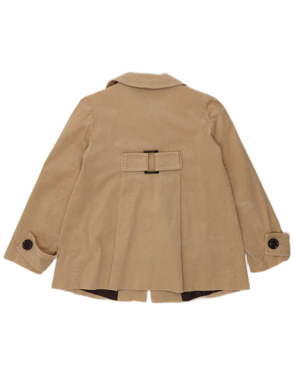 Giacca da donna in velluto a coste Zara UK 16 grande cotone beige