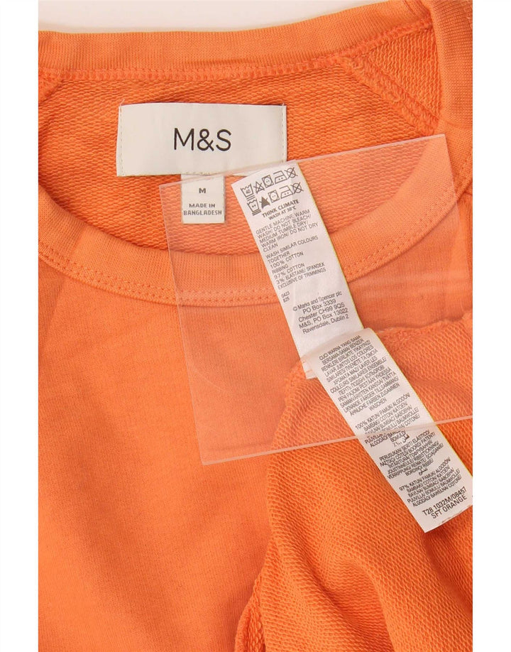 Felpa da uomo Marks & Spencer in cotone arancione medio