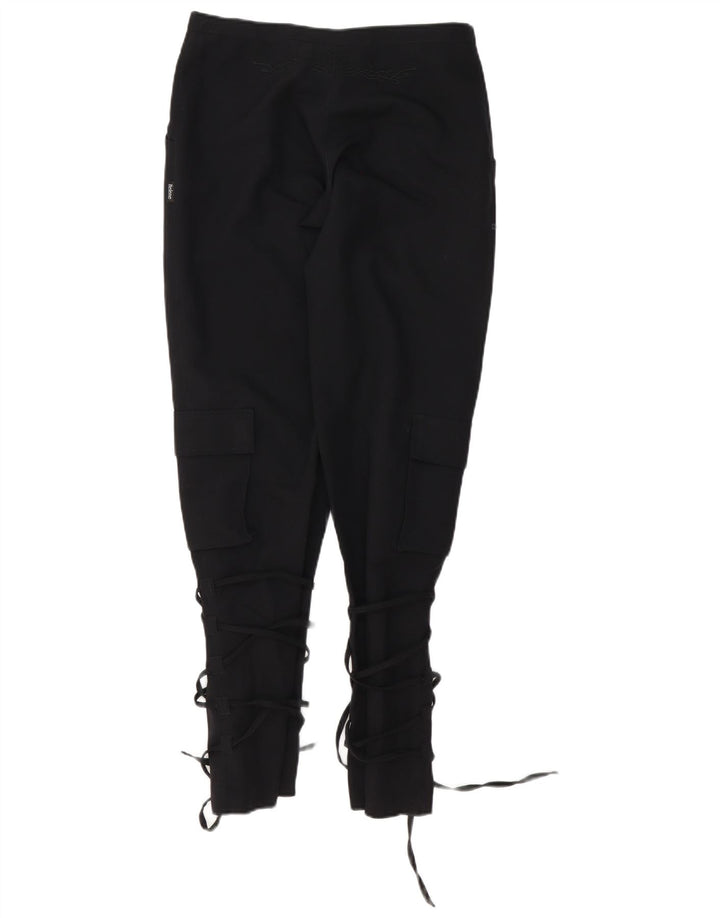 Pantaloni cargo dritti da donna vintage IT 42 medi W28 L32 neri
