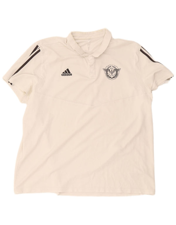 Polo Adidas Uomo ESV Penzberg Regular Fit 3XL Cotone Bianco