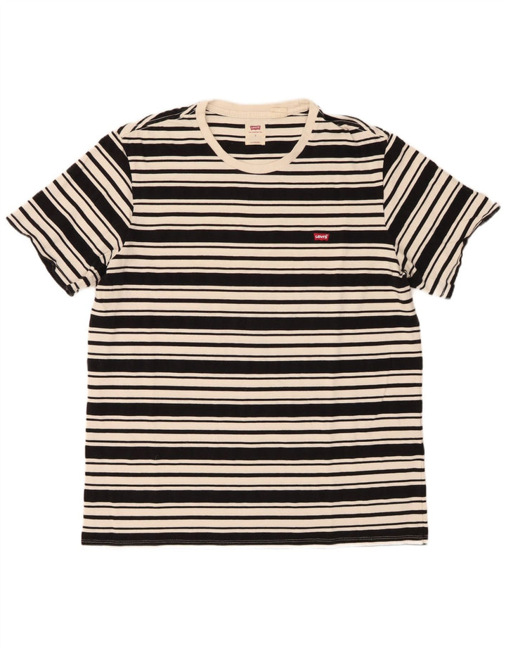 T-shirt Levi's da uomo con vestibilità standard, top grande in cotone a righe nere