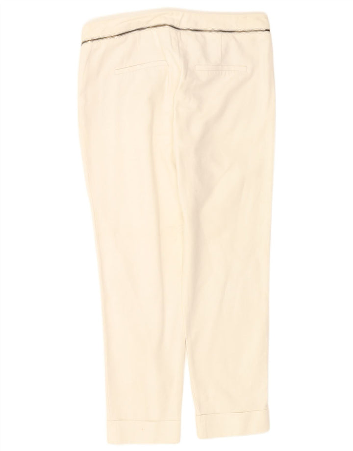 Pantaloni corti slim da donna Zara EU 38 piccoli W28 L26 bianchi