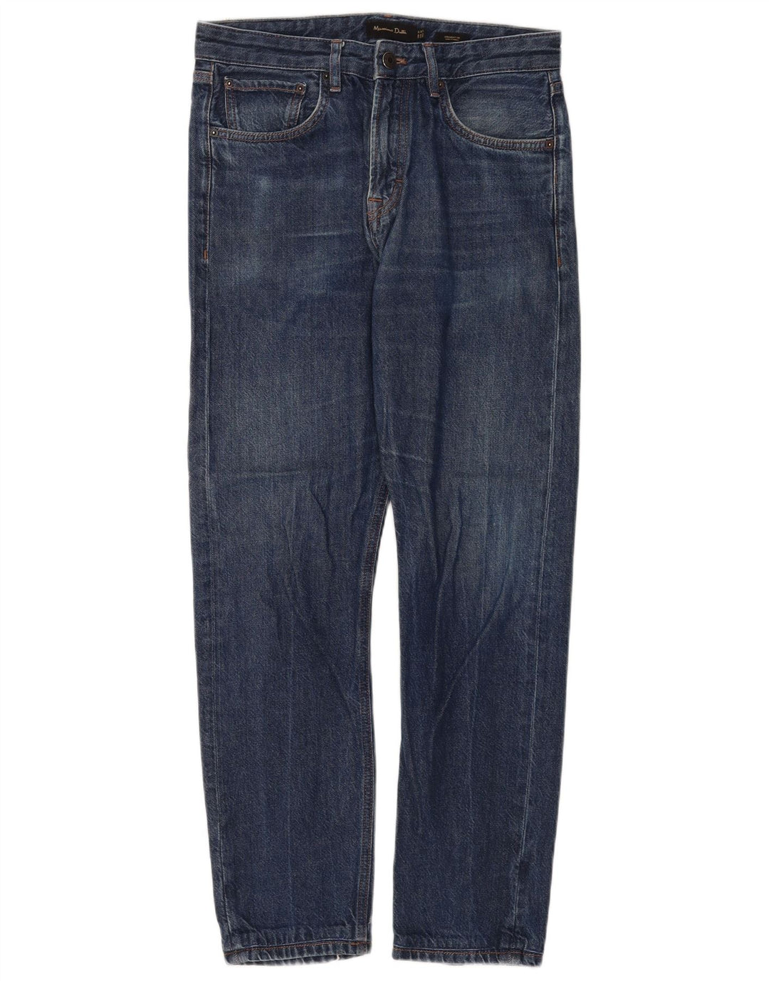 MASSIMO DUTTI Jeans dritti da uomo EU 38 Small W30 L30 Cotone blu